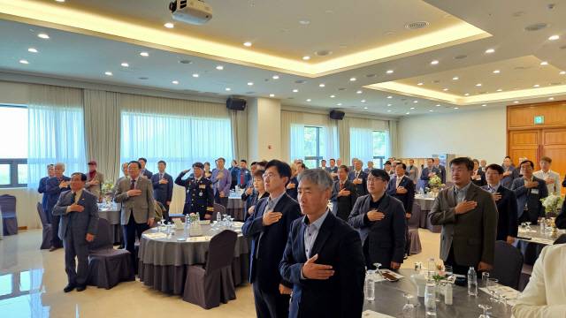 ▲ 강원도재향경우회(회장 이규진) 제49회 정기총회가 29일 춘천 세종호텔에서 열렸다.  신재훈 기자