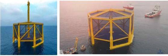 Shenlan 1 installed by China in the Korea-China Provisional Measures Zone (PMZ) of the Yellow Sea [YONHAP]