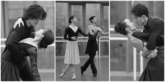 국립발레단은 오는 5월 7~11일 서울 예술의전당 오페라극장에서 조연재-변성완, 한나래-곽동현을 주역으로  ‘카멜리아 레이디’를 선보인다. 주역들의 연습 장면.      (c)국립발레단