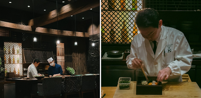 오픈 키친인 더 팀버하우스 내부 / 사진=권효정 여행+ 기자