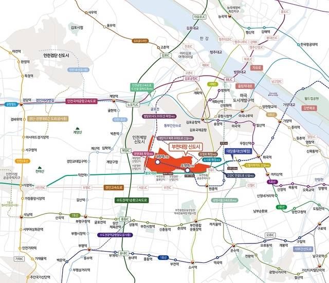 부천대장신도시 위치도