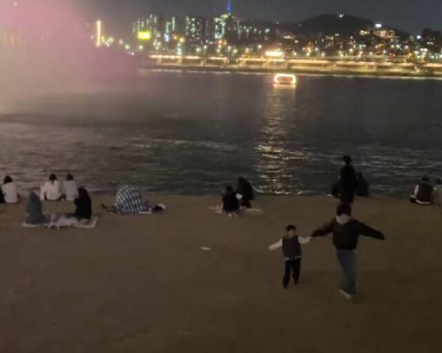 아들과 춘 춤에 시민들이 박수를 보냈다. / 이미도 SNS 캡처