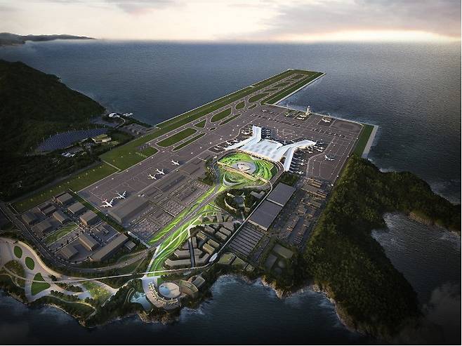 가덕신공항 활주로 조감도. 가덕신공항건설공단 제공