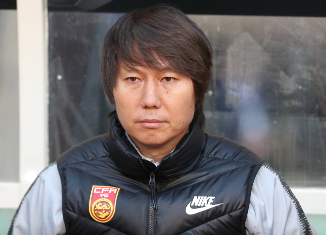 2019 동아시안컵에서 중국 대표팀을 이끌었던 리톄 전 감독. 연합뉴스