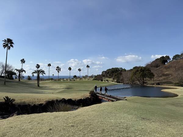 고치 쿠로시오 CC의 시그니처 홀은 태평양 코스의 7번 홀이다 / 손고은 기자&nbsp;