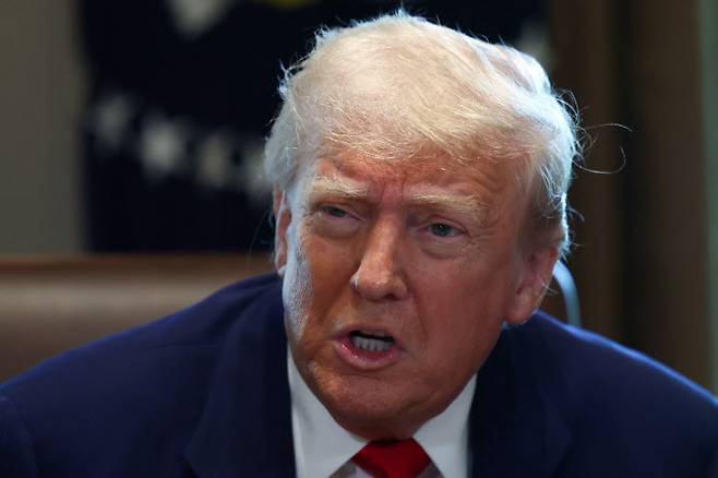 지난 30일(현지시간) 미국 워싱턴 D.C. 백악관에서 열린 내각 회의에서 연설하는 도널드 트럼프 미국 대통령.(사진=로이터)