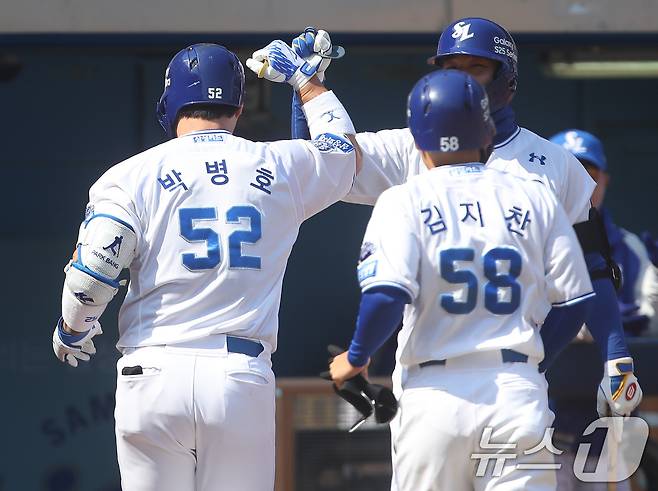 상승세를 타는 삼성 라이온즈. /뉴스1 DB ⓒ News1 공정식 기자