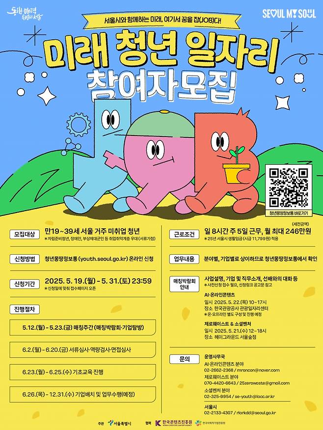 미래 청년 일자리 참여자 모집. /사진=서울시