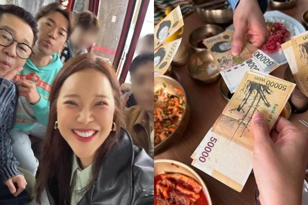 왼쪽부터 지상렬, 이민우, 백지영, 은지원/소셜미디어