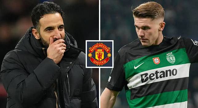 후벵 아모림(왼쪽) 맨체스터 유나이티드 감독과 빅토르 요케레스. /사진=영국 팀토크 갈무리