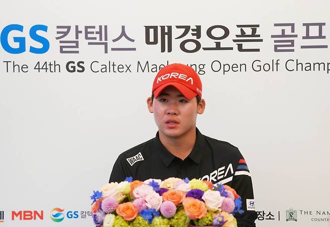 1라운드 마치고 인터뷰하는 안성현 [대회 조직위원회 제공. 재판매 및 DB 금지]