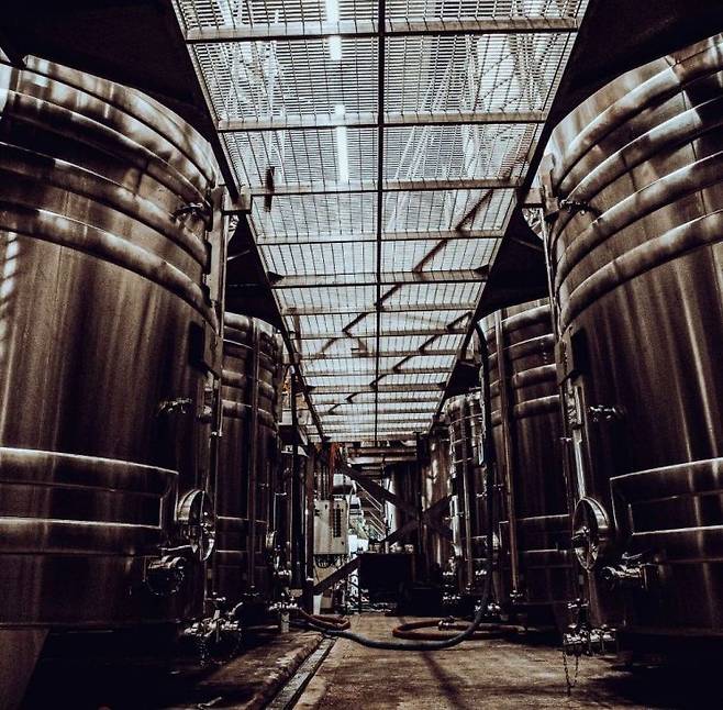 '햄블던 빈야드(Hambledon Vineyard)'의 양조설비.