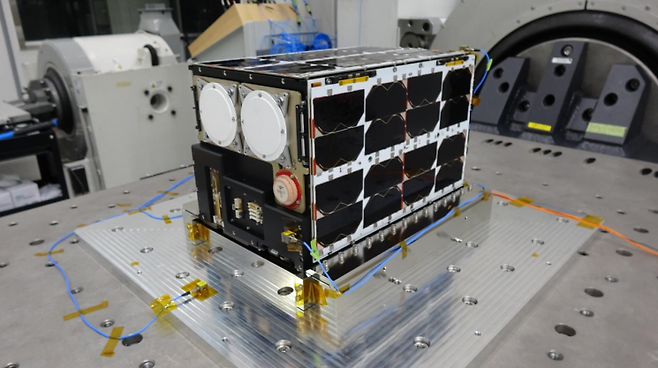 큐브위성 K라드큐브(K-RadCube). 우주항공청 제공