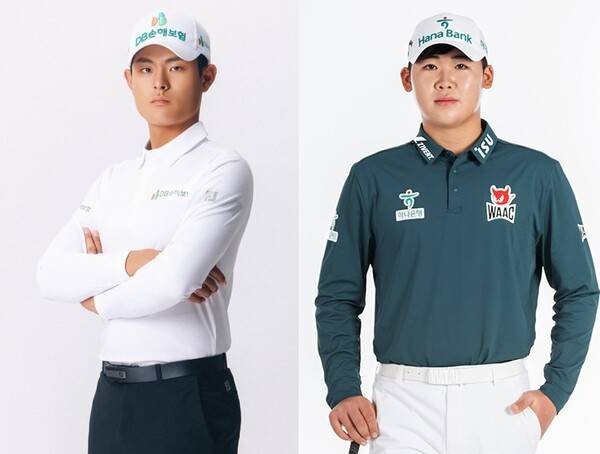 2025년 제44회 GS칼텍스 매경오픈에 출전한 장희민 프로(사진제공=KPGA_DB손해보험 골프단). 안성현 선수(사진제공=KPGA_하나금융 골프단)