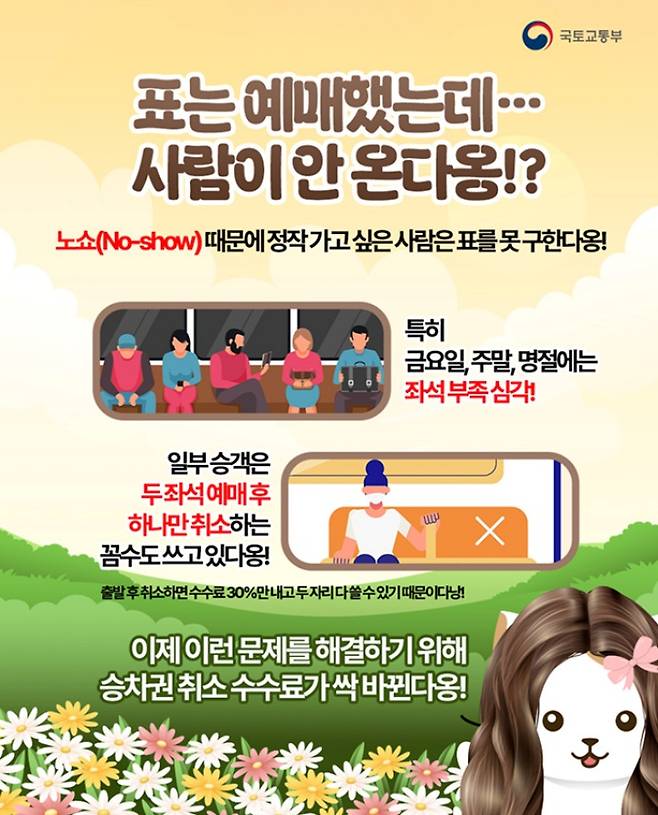 표를 예매해 두고 버스는 탑승하지 않는 노쇼 문제로, 버스를 타야 할 승객이 자리를 놓치는 문제가 자주 일어난다.