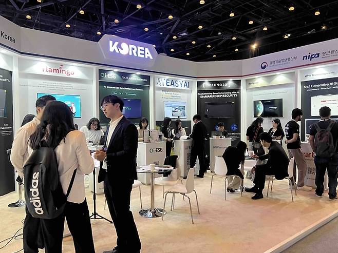 두바이 AI페스티벌에서 설치된 한국관의 모습