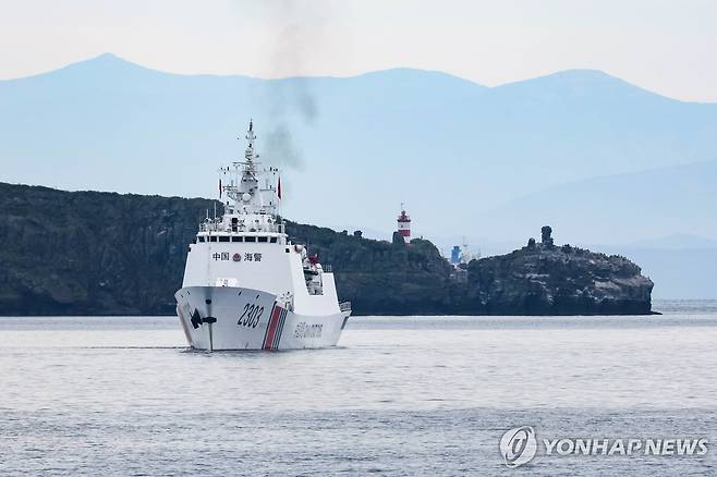 중국 해경국 선박 사진은 기사와 관계없음. [타스 연합뉴스 자료사진. 재판매 및 DB 금지]