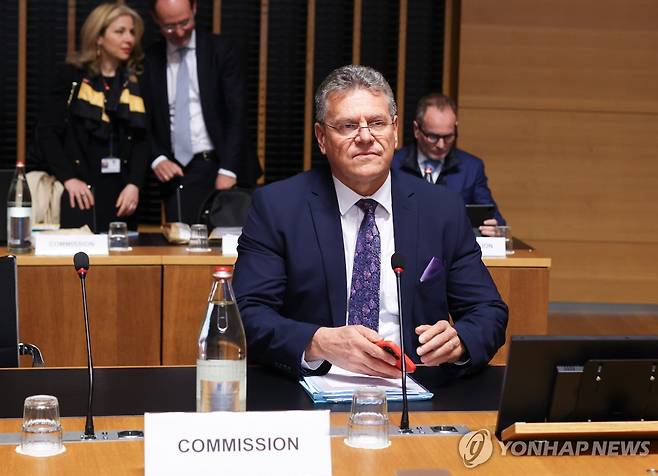마로스 세프코비치  EU 집행위원회 무역담당 집행위원 [EPA 연합뉴스 자료사진. 재판매 및 DB 금지]