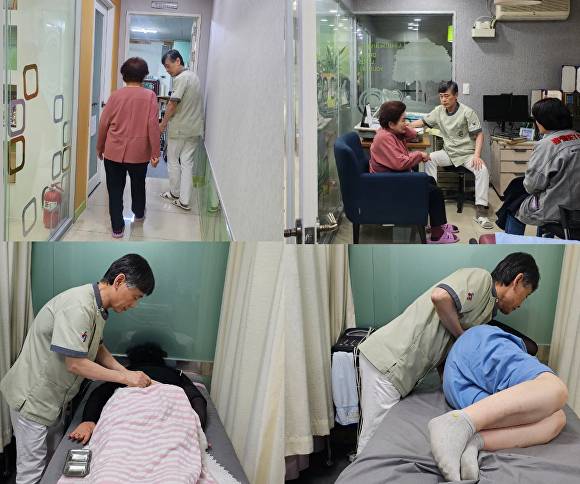 송상화 부산광역시한의사회 회장이 환자를 진료하는 모습. [사진=본인 제공]