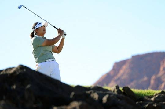 유해란의 2라운드 경기 모습. 사진[게티이미지/AFP=연합뉴스]