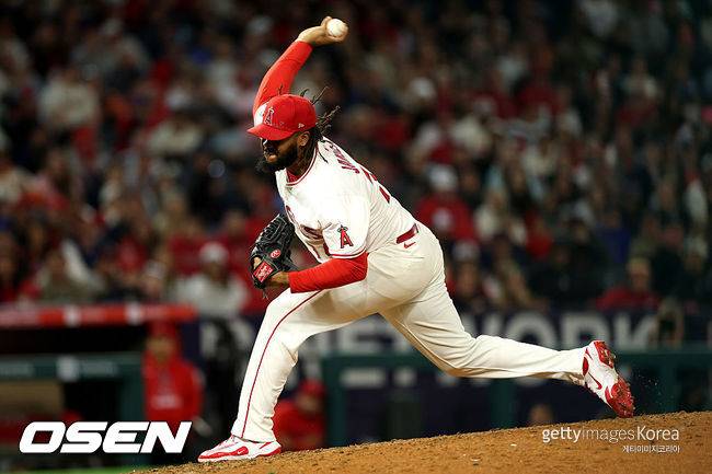 [사진] LA 에인절스 켄리 잰슨. ⓒGettyimages(무단전재 및 재배포 금지)