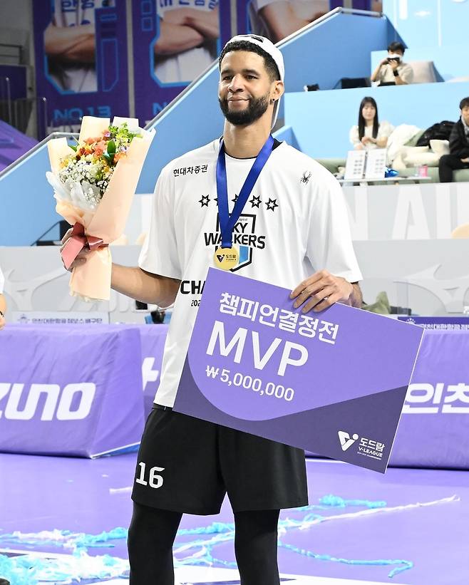 프로배구 남자부 챔피언결정전 MVP 레오 [한국배구연맹 제공. 재판매 및 DB 금지]