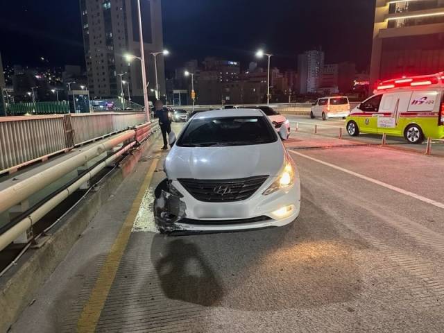 사고 차량 모습. 중부경찰서 제공