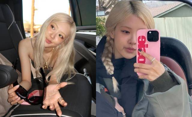 그룹 블랙핑크 로제는 스키니 브로우 스타일로 세련된 느낌을 강조했다. 로제 SNS