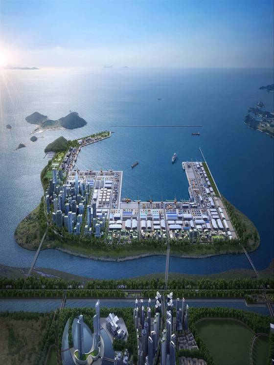 해양수산부가 지난 2일 명칭을 변경한 '새만금항 신항' 조감도. 사진 새만금개발청