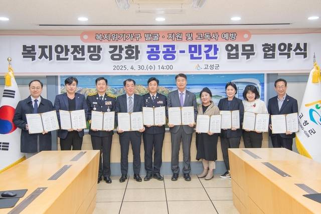 ▲ 고성군이 주요 기관·단체들과 복지위기가구 발굴·지원에 적극 나서기로 했다.