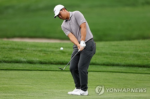 김주형의 칩샷.