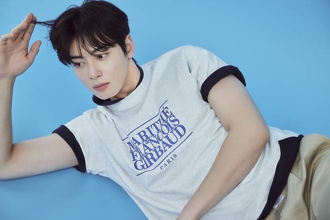 최근 마리떼 프랑소와 저버 브랜드 모델로 발탁된 배우 차은우 화보 [레이어 제공]