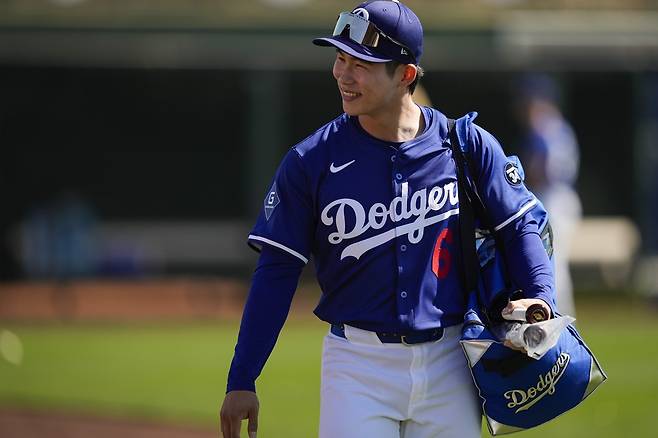 미국 메이저리그 LA 다저스의 김혜성이 4일(한국시간) 애틀랜타 브레이브스를 상대로 빅리그 데뷔전 출전을 노린다. 사진 연합뉴스