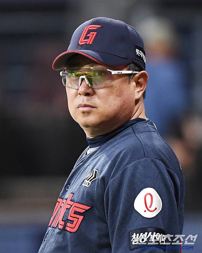 1일 서울 고척스카이돔에서 열린 롯데-키움전. 롯데 김태형 감독. 고척=정재근 기자 cjg@sportschosun.com/2025.5.1/