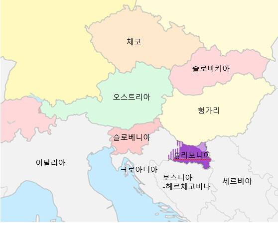 슬로베니아는 인구가 적고 면적도 작지만 중·동부 유럽 물류의 거점으로 주목을 받고 있다. 슬로베니아 위치.