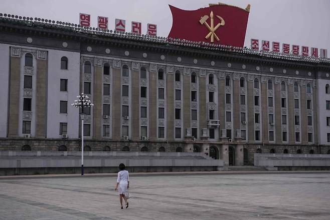 2016년 7월 북한 평양 김일성 광장의 모습.  연합뉴스