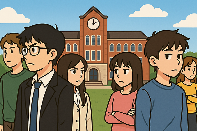 대학가에서 학생회를 향한 불신이 커지고 있다. [Created by ChatGPT]