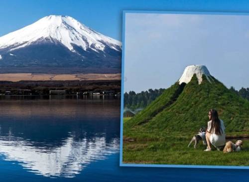 중국 허베이성의 한 관광지가 언덕 정상에 페인트를 칠한 모습. 서경덕 교수 SNS 캡처. 연합뉴스