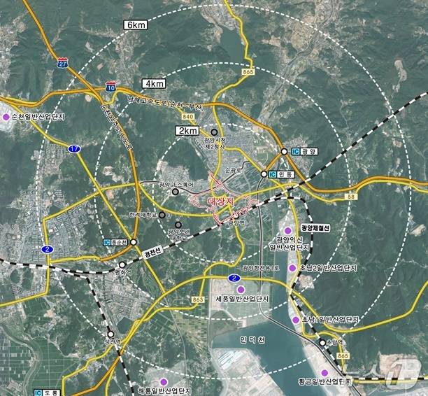 광양 덕례·도월 도시개발사업 예정부지.(전남도 제공. 재판매 및 DB금지) 2025.5.6/뉴스1