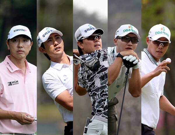 2025년 아시안투어 인터내셔널 시리즈 재팬 골프대회에 출전하는 배상문, 이수민, 이정환, 김홍택, 문도엽. 사진제공=KPGA