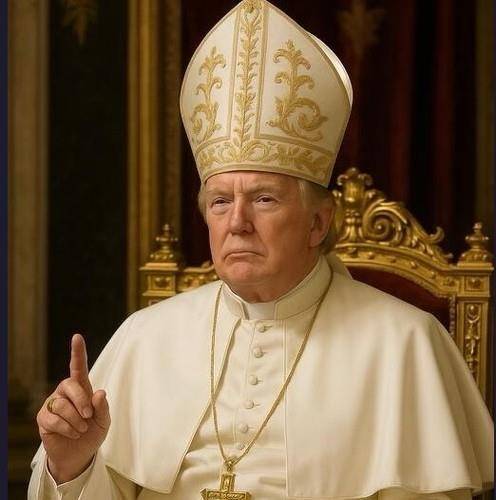 ▲ 도널드 트럼프 미국 대통령이 자신의 트루스소셜 계정에 올린 합성 사진. [트루스소셜 계정 @realDonaldTrump 캡처]