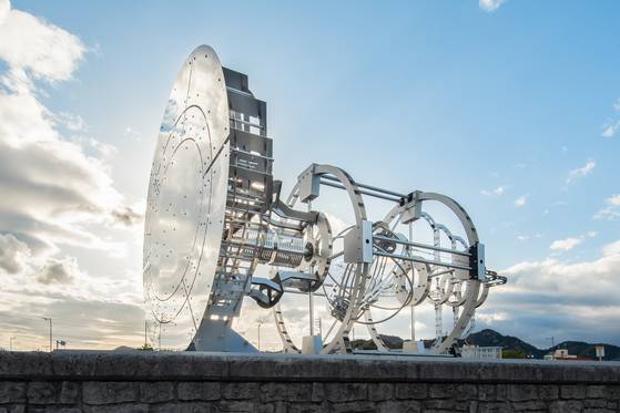 Korean artist Boo Ji-hyun's sculpture ″The Home″ installed at Uno Port in Japan’s Setouchi region for the 2025 Setouchi Triennale [BOO JI-HYUN]