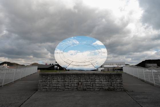 Korean artist Boo Ji-hyun's sculpture ″The Home″ installed at Uno Port in Japan’s Setouchi region for the 2025 Setouchi Triennale [BOO JI-HYUN]