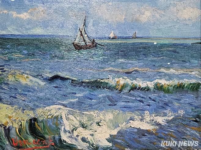 빈센트 반 고흐, 레생트 근처의 바다 풍경- 생트마리드라메르, 1888년 6월, 캔버스에 유채, 반 고흐 미술관&nbsp;