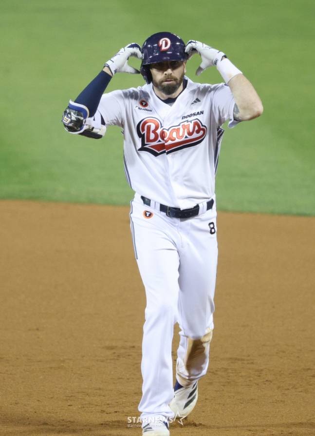 두산 외국인 타자 제이크 케아브. /사진=김진경 대기자
