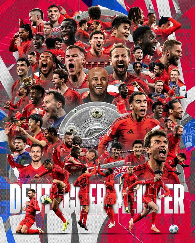 바이에른 뮌헨 우승 공식 포스터. /사진=바이에른 뮌헨 공식 사회관계망서비스(SNS)