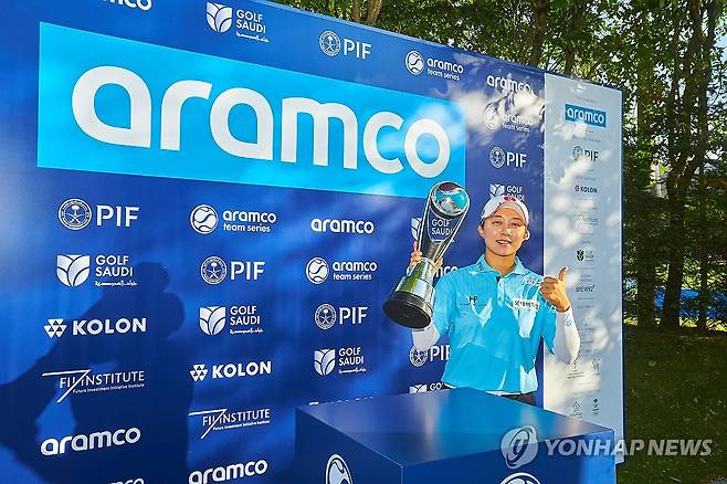 2024년 대회에서 우승한 김효주 [LET 아람코 팀시리즈 조직위원회 제공. 재판매 및 DB 금지] photo@yna.co.kr