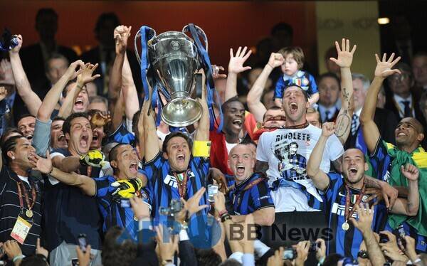2009-2010시즌 UEFA 챔피언스리그 우승팀 인터 밀란. ⓒAFPBBNews = News1