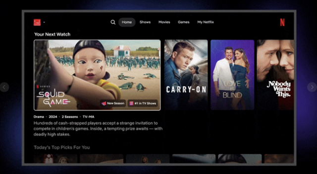 넷플릭스가 6일 UI를 전면 개편한다고 발표했다. 이에 따라 기존에는 화면 왼쪽에 숨어있던 검색이나 시리즈, 영화, 게임 같은 메뉴 바로가기 단추들이 화면 맨 위로 이동하고, 'TV 부문 1위'처럼 시청 여부 선택에 영향을 줄 수 있는 핵심 정보가 콘텐츠 대표 이미지에 표시된다. 넷플릭스 제공