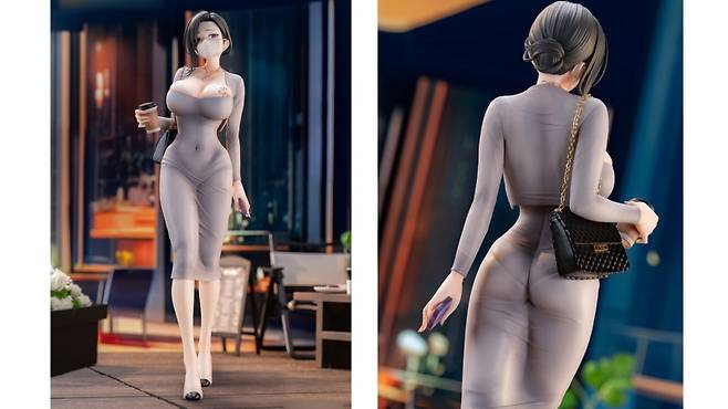 ▲ '동탄' 거주 여성을 선정적으로 묘사한 여성 피규어 [코믹스아트&nbsp;]&nbsp;